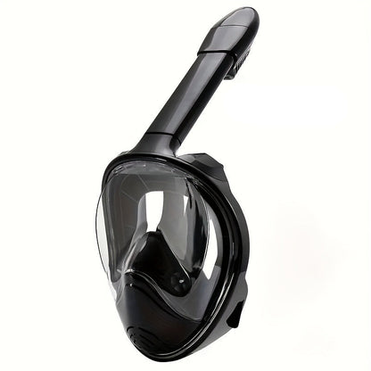 Full Face Snorkel Mask Panoramic View Anti Fog Breathing System Camera Mount