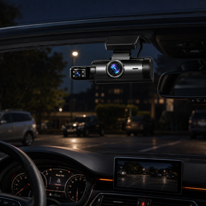 Full HD Dual Lens Dash Cam with Loop Recording and Night Vision