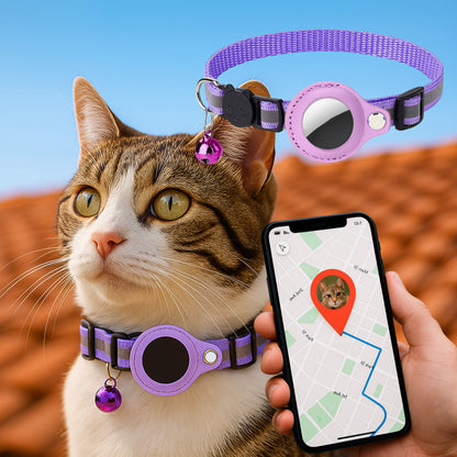 GPS Cat Collar Reflective Adjustable Safety Breakaway Collar