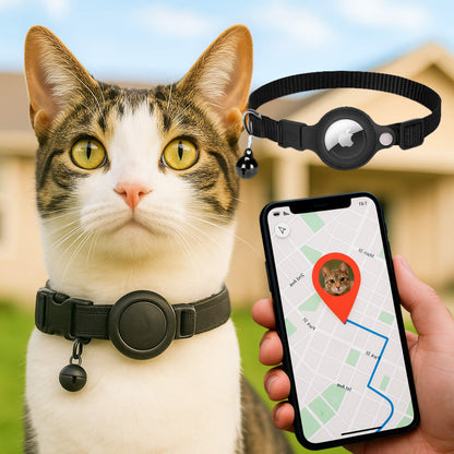GPS Cat Collar Reflective Adjustable Safety Breakaway Collar