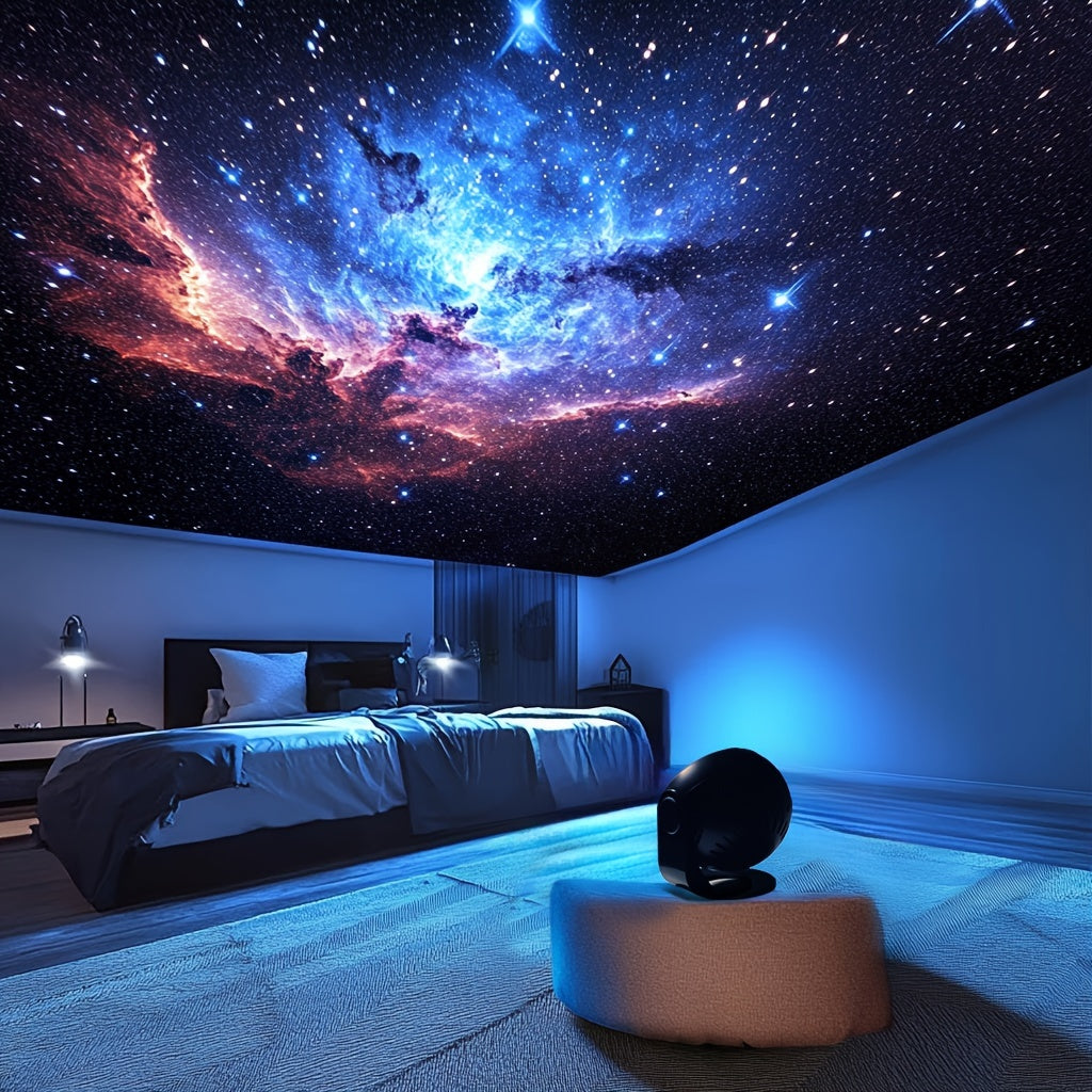 Galaxy Star Projector LED Night Light with 13 Modes Nebula Effect USB Timer Bedroom Ambient Lighting
