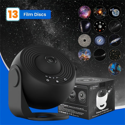 Galaxy Star Projector LED Night Light with 13 Modes Nebula Effect USB Timer Bedroom Ambient Lighting