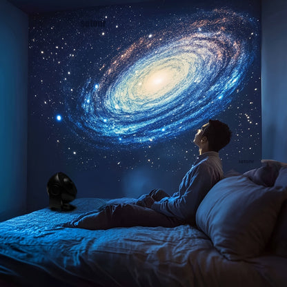 Galaxy Star Projector LED Night Light with 13 Modes Nebula Effect USB Timer Bedroom Ambient Lighting