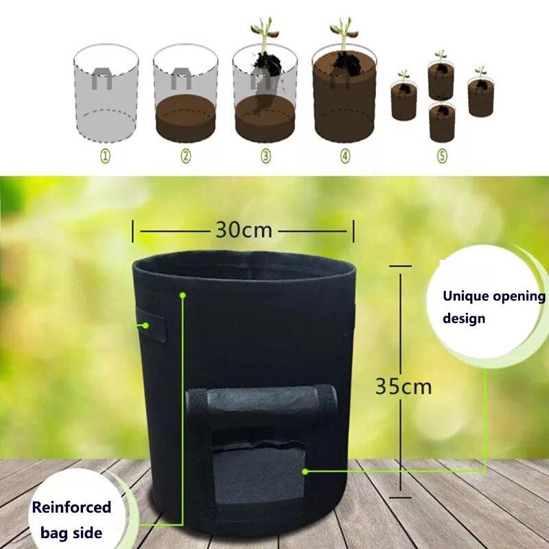Garden Grow Bags Potato Planter Vegetable Growing Pots