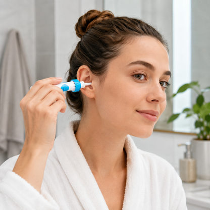 Gentle Ear Wax Remover with Ergonomic Easy-Grip Handle and Silicone Tips