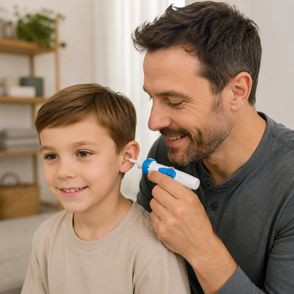 Gentle Ear Wax Remover with Ergonomic Easy-Grip Handle and Silicone Tips