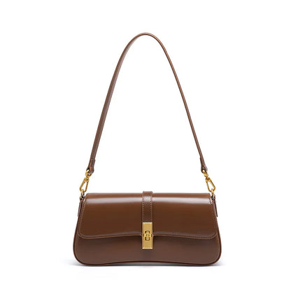 Genuine Cowhide Leather Handbag Women Elegant Shoulder Bag