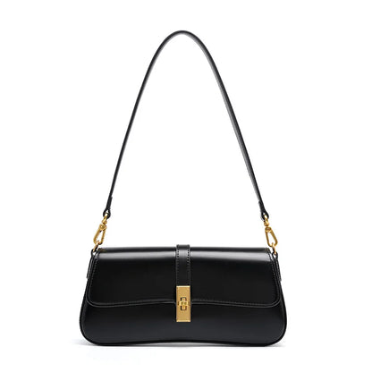 Genuine Cowhide Leather Handbag Women Elegant Shoulder Bag