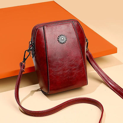 Genuine Leather Phone Crossbody Bag for Women