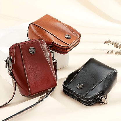Genuine Leather Phone Crossbody Bag for Women