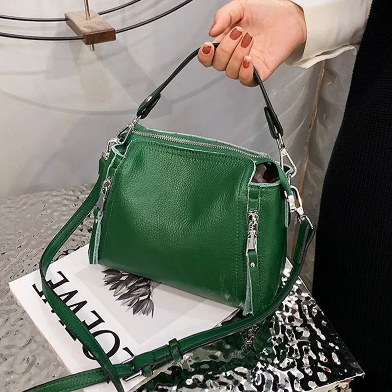 Genuine Leather Womens Shoulder Bag Crossbody Purse