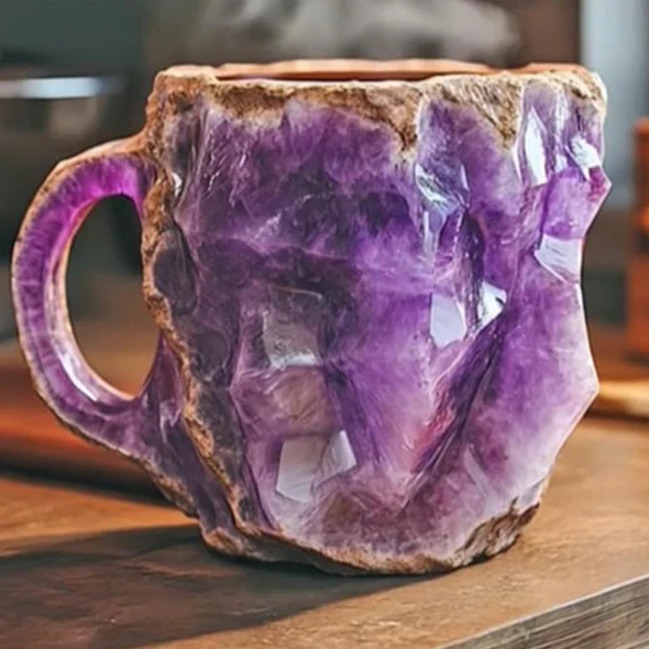 Geode Inspired Coffee Mug 300ml Artistic Novelty Tea Cup Drinkware