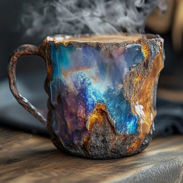 Geode Inspired Coffee Mug 300ml Artistic Novelty Tea Cup Drinkware