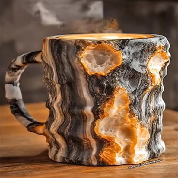 Geode Inspired Coffee Mug 300ml Artistic Novelty Tea Cup Drinkware