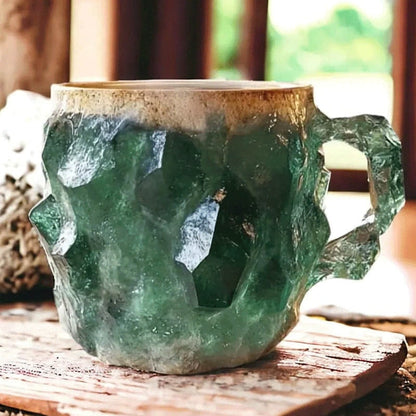 Koffiemok geïnspireerd op een geode, artistieke novelty-theekop en drinkgerei