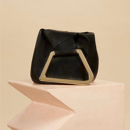 Geometric Handle Tote Bag Modern Minimalist Women Handbag