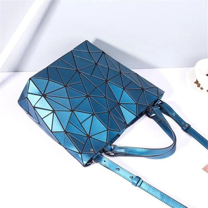 Geometric Pattern Tote Bag Womens Cotton Shoulder Handbag