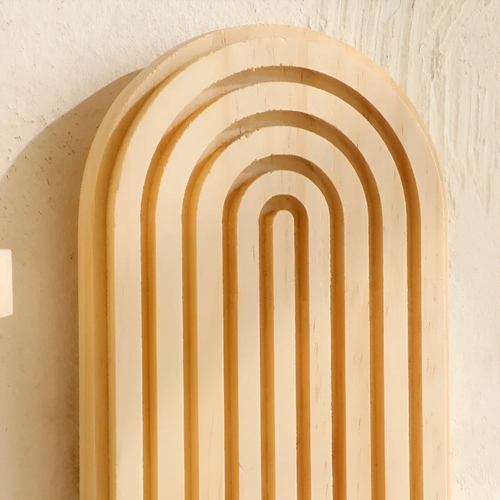 Geometric Wooden Wall Shelf Floating Display Storage Rack