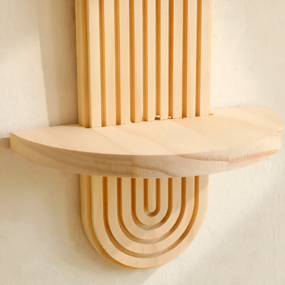Geometric Wooden Wall Shelf Floating Display Storage Rack