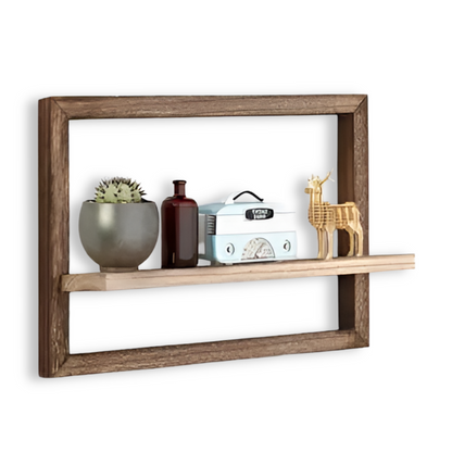 Geometric Wooden Wall Shelf Floating Storage Display Rack
