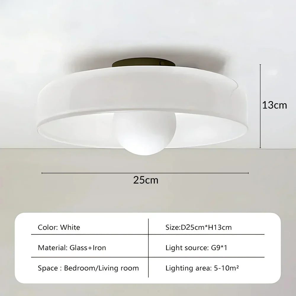 Glass Ceiling Light Scandinavian Modern Flush Mount Lighting Fixture