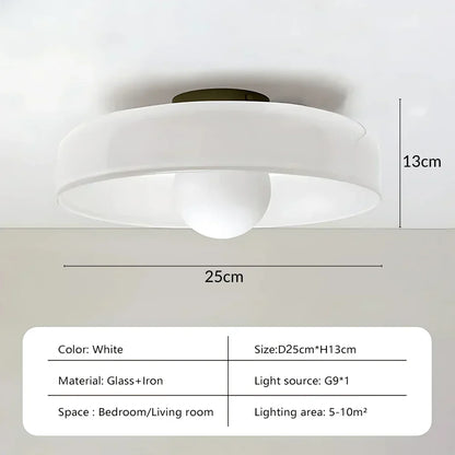 Glass Ceiling Light Scandinavian Modern Flush Mount Lighting Fixture