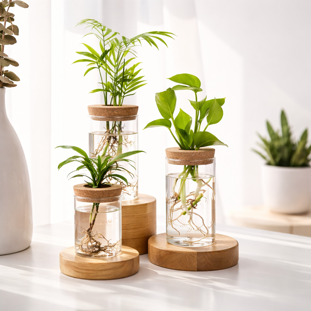Glass Plant Propagation Vase Minimalist Hydroponic Planter