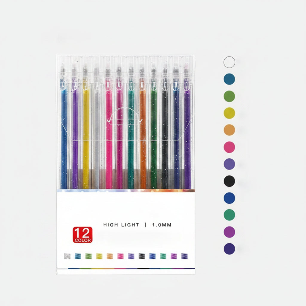 Glitter Gel Pens Set for Journaling Drawing Coloring and Creative Crafts