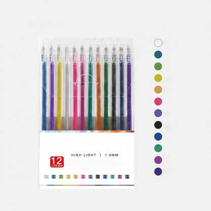 Glitter Gel Pens Set for Journaling Drawing Coloring and Creative Crafts