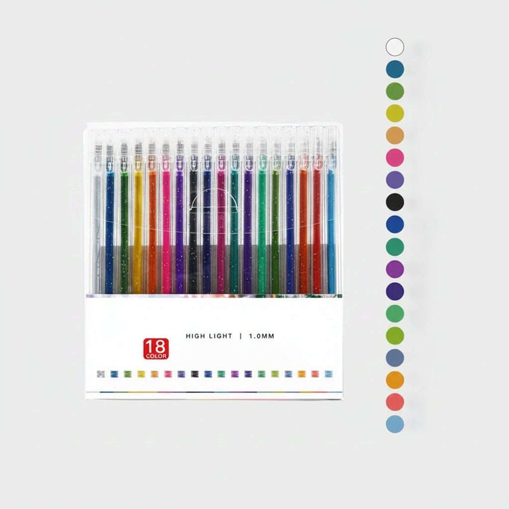 Glitter Gel Pens Set for Journaling Drawing Coloring and Creative Crafts