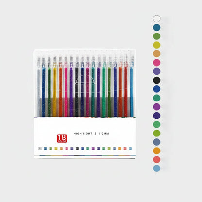 Glitter Gel Pens Set for Journaling Drawing Coloring and Creative Crafts