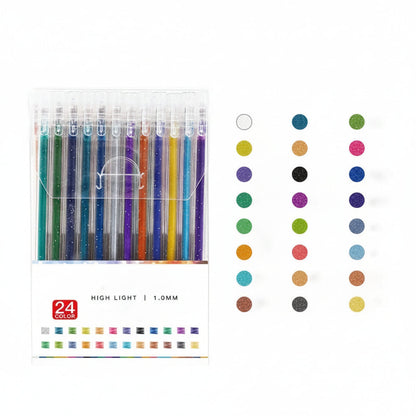 Glitter Gel Pens Set for Journaling Drawing Coloring and Creative Crafts