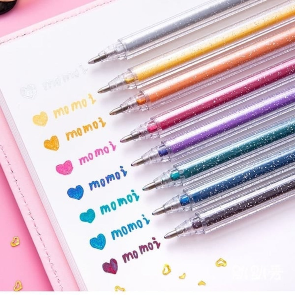 Glitter Gel Pens Set for Journaling Drawing Coloring and Creative Crafts