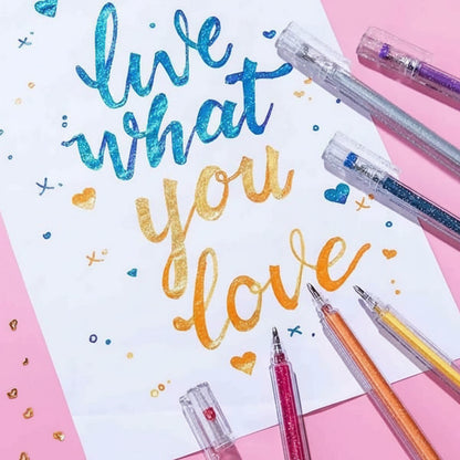 Glitter Gel Pens Set for Journaling Drawing Coloring and Creative Crafts