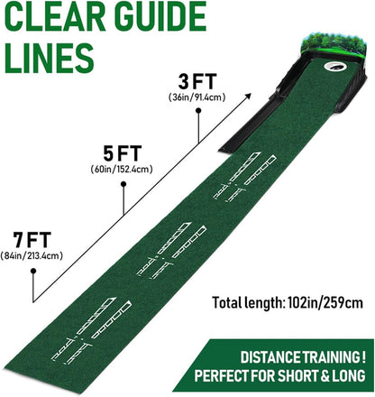 Golf Putting Mat Return System Indoor Practice Trainer