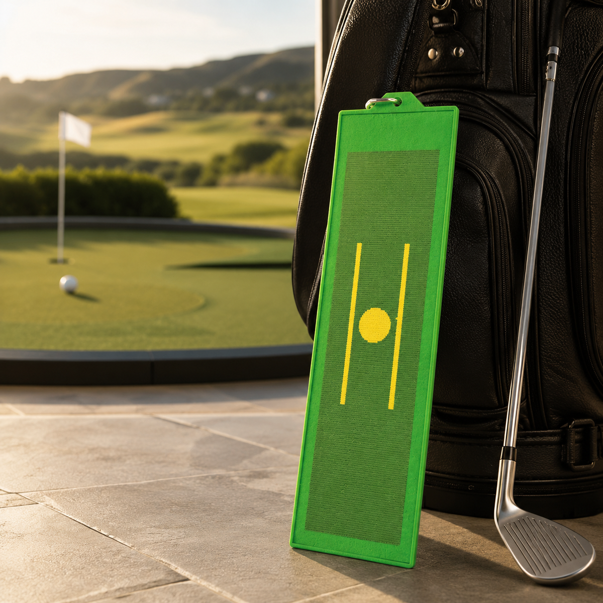 Golf Swing Trainer with Visual Divot Feedback for Swing Path and Contact Practice