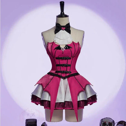Gothic Vampire Long Sleeve Dress Halloween Costume Outfit for Women