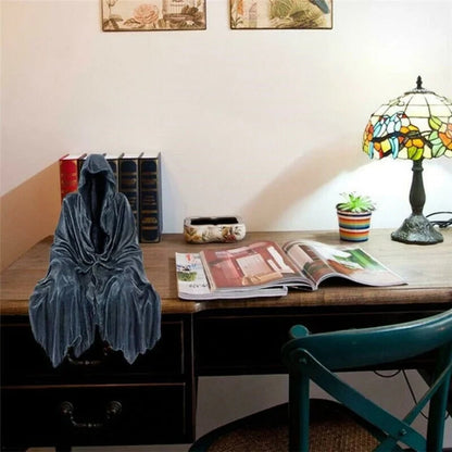 Grim Reaper Statue Compact Halloween Tabletop Gothic Decor