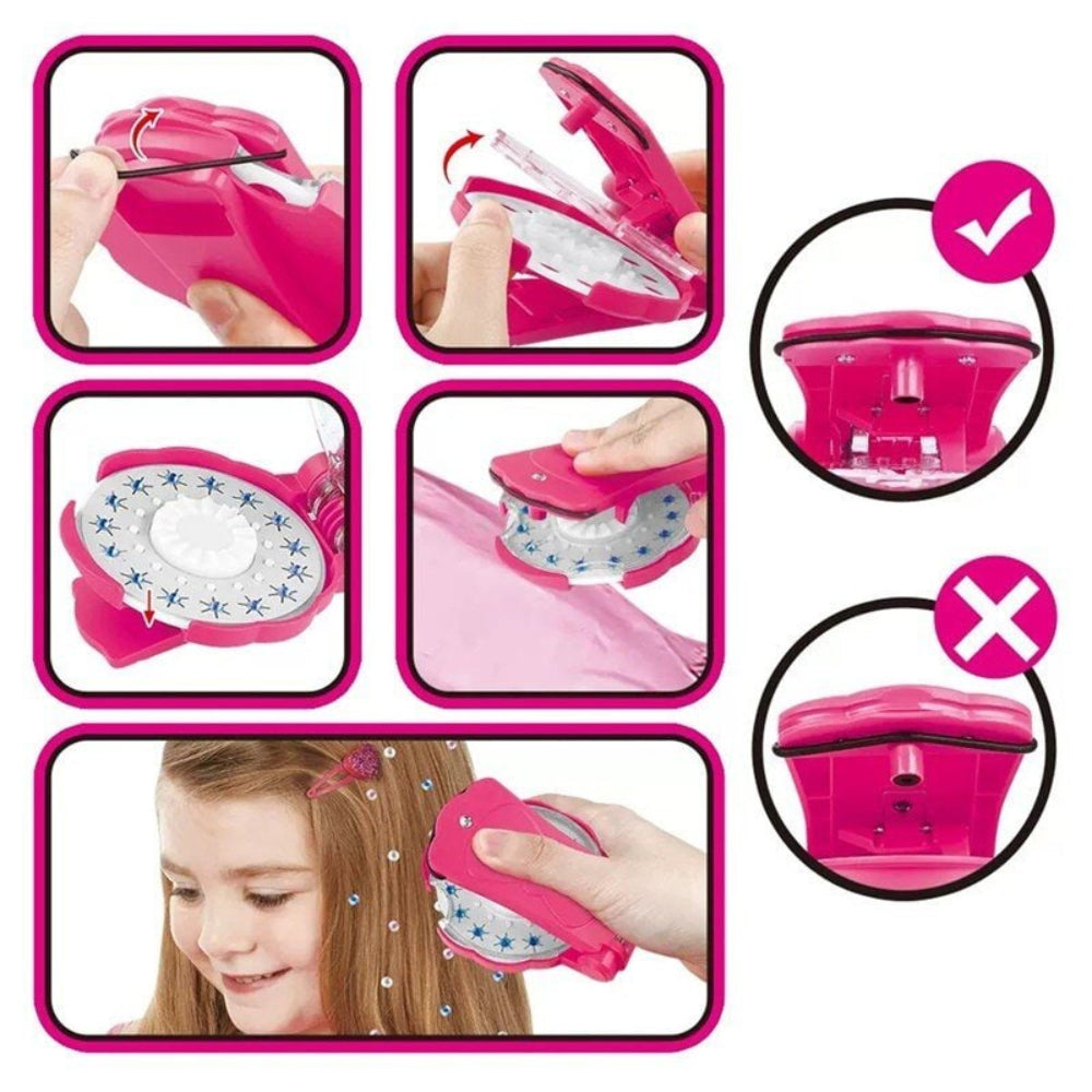 Applicator voor haarjuwelen, glitterstylingstool voor leuke haaraccessoires