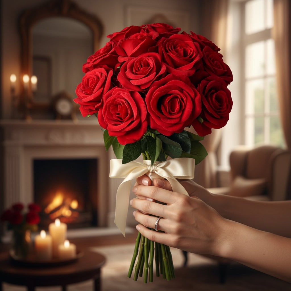 Decoratief boeket met kunstbloemen voor Halloween, tafeldecoratie voor binnen