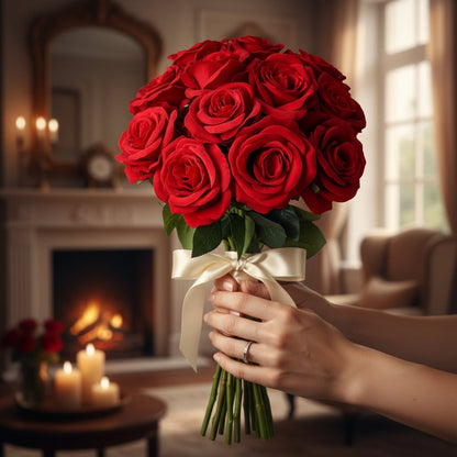 Decoratief boeket met kunstbloemen voor Halloween, tafeldecoratie voor binnen