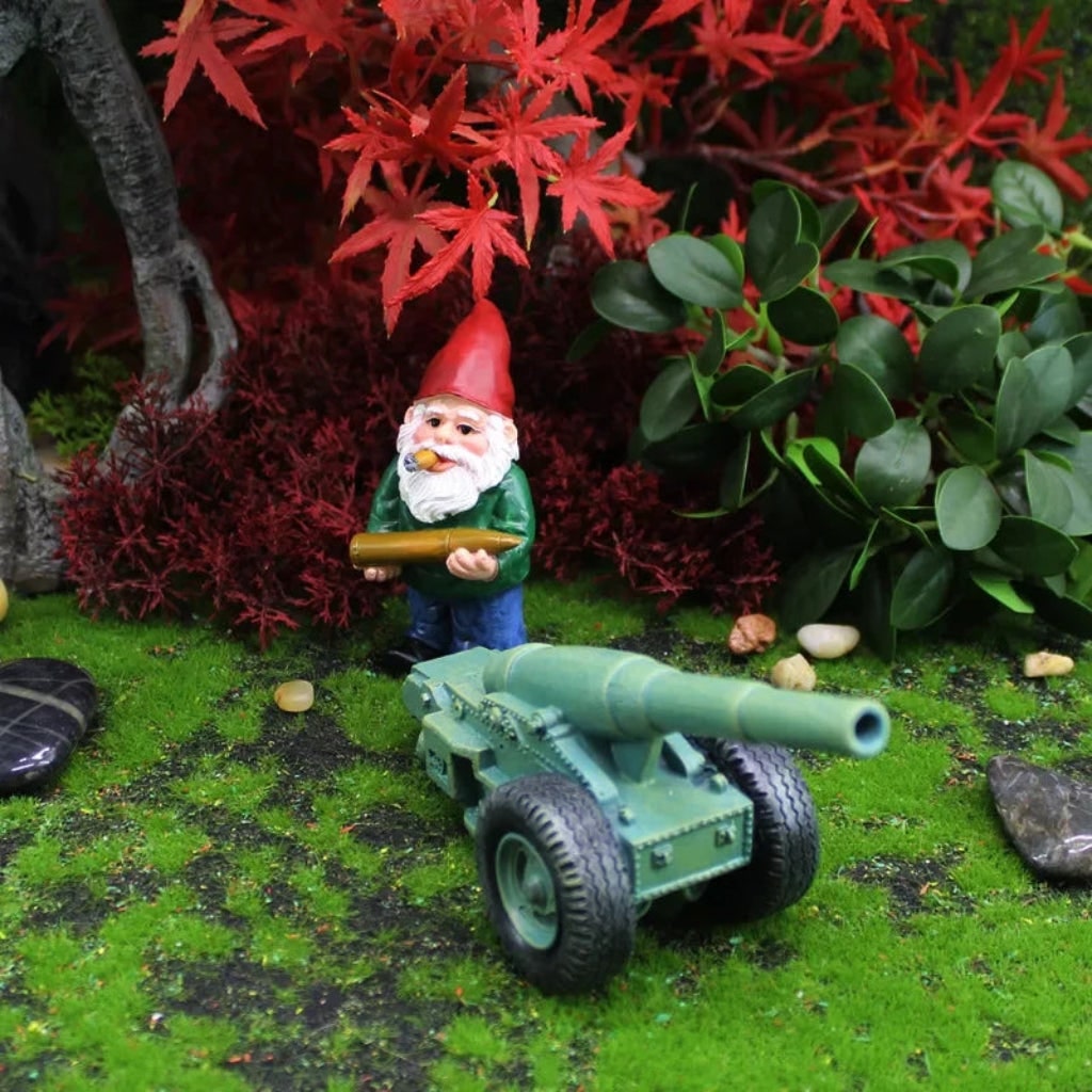 Halloween Garden Gnome Resin Figurine Cannon Outdoor Indoor Decor