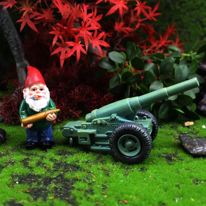 Halloween Garden Gnome Resin Figurine Cannon Outdoor Indoor Decor