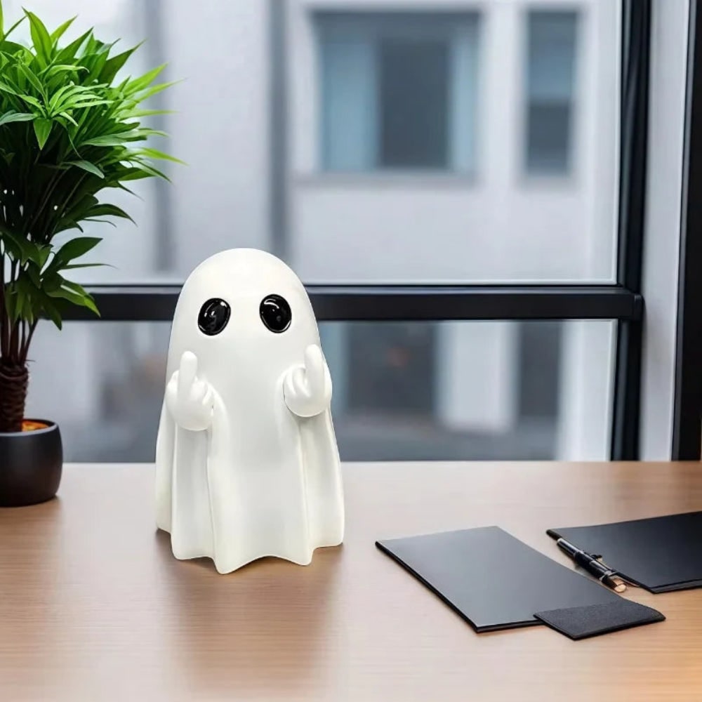 Halloween-spookbeeld, decoratieve tafel-, plank- en raamdecoratie als woonaccent