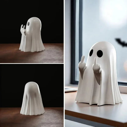 Halloween-spookbeeld, decoratieve tafel-, plank- en raamdecoratie als woonaccent