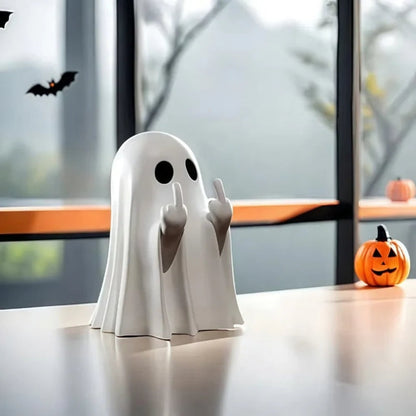 Halloween-spookbeeld, decoratieve tafel-, plank- en raamdecoratie als woonaccent