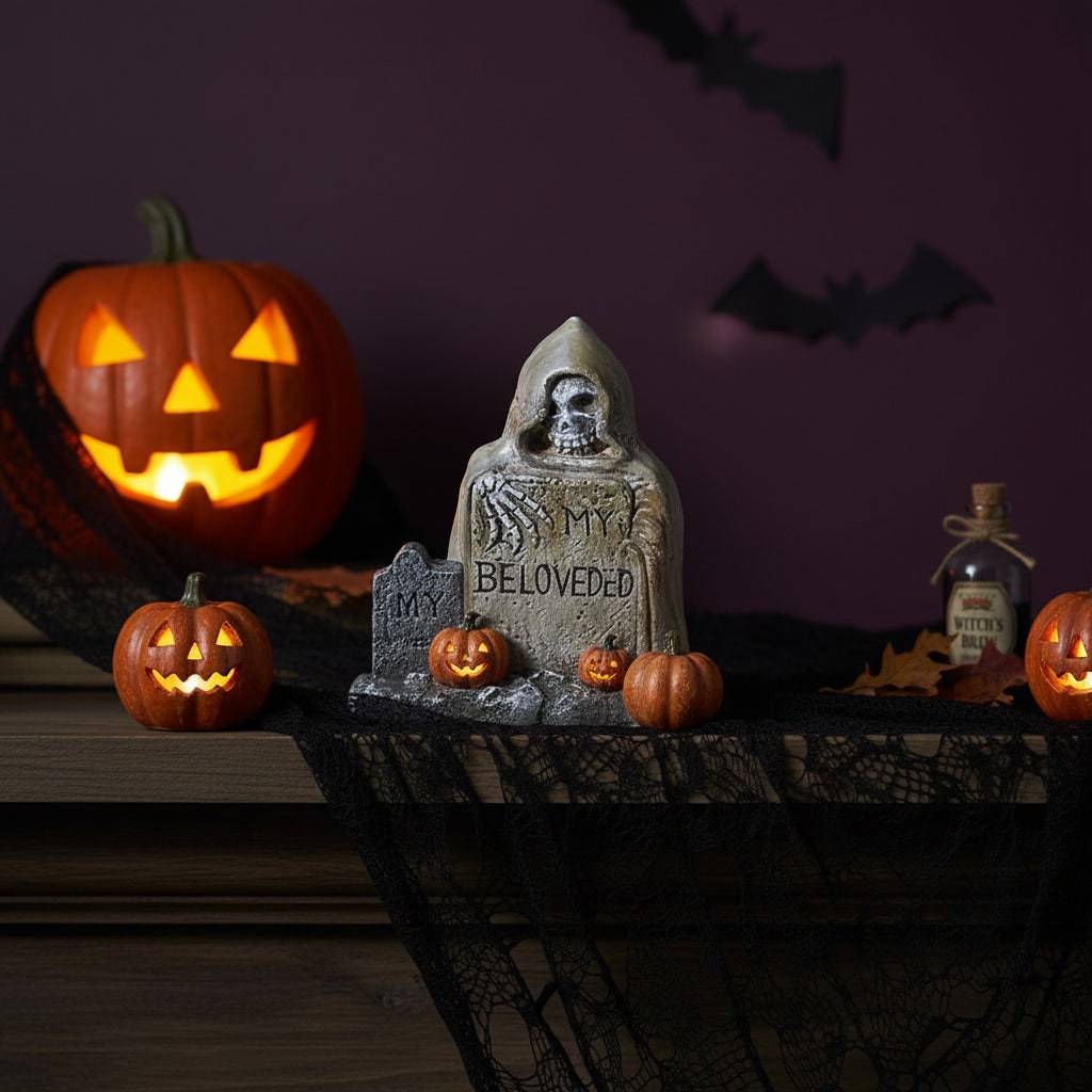 Halloween Grave Stone Tombstone Decoration Resin Table Garden Decor