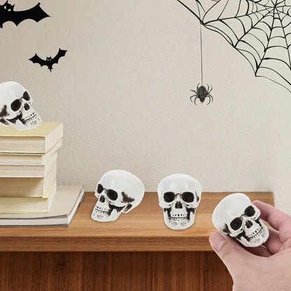 Halloween-miniskelethoveder, 10 stk., uhyggelig pynt til hjem og fest