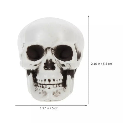 Halloween-miniskelethoveder, 10 stk., uhyggelig pynt til hjem og fest