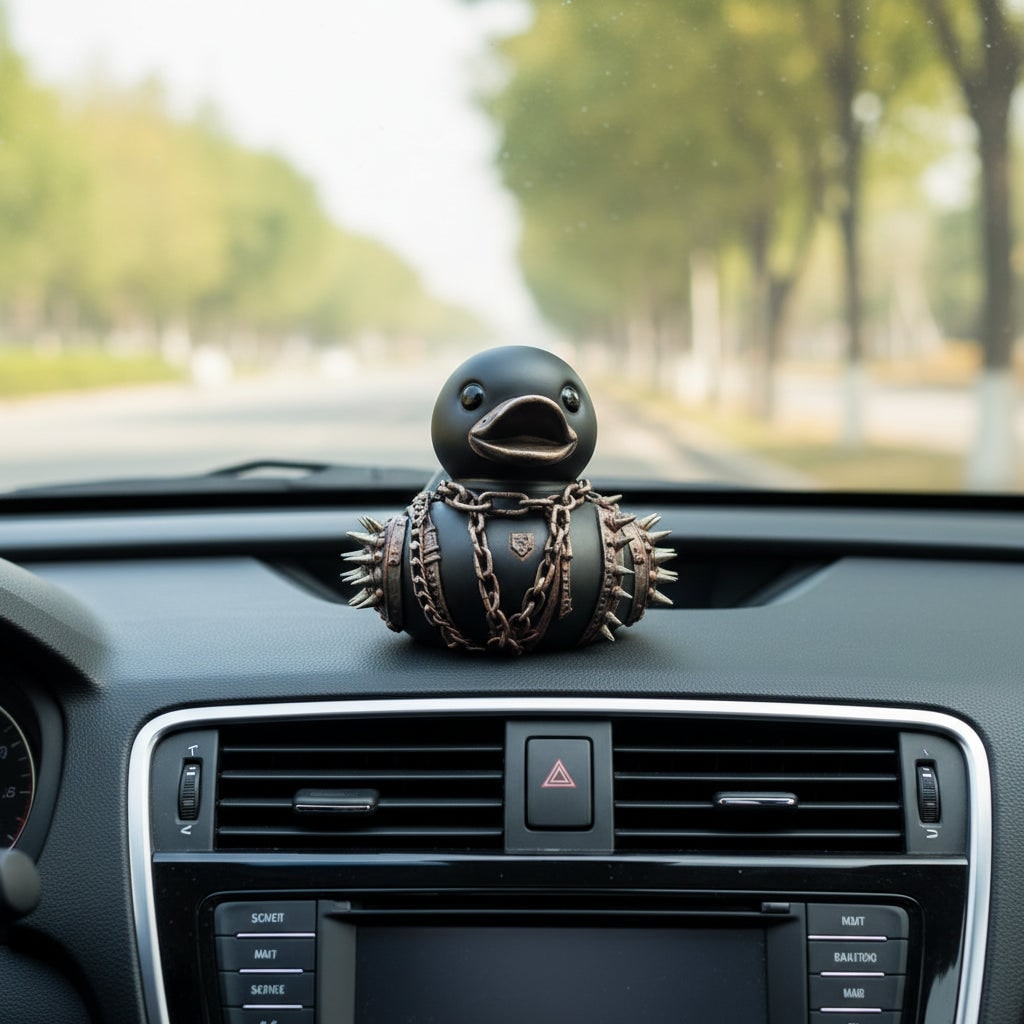 Halloween Rubber Duck Devil Style Decorative Car Dashboard Collectible